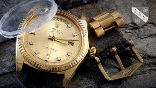 Restoration of a Gold Rolex DayDate  Smashed and Drenched [upl. by Chui364]