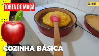 OLHA COMO A MÃE FAZ TORTA DE MAÇÃ  COZINHA BÁSICA [upl. by Inman]