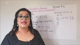 Lesson 92 Fractions and Mixed Numbers as Quotients [upl. by Doak]