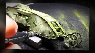 Building Master Box Mk 1 quotFemalequot British Tank From Start to Finish [upl. by Ailliw]