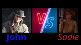 Rdr2 Battles John 1907 Vs Sadie 1899 [upl. by Chema]