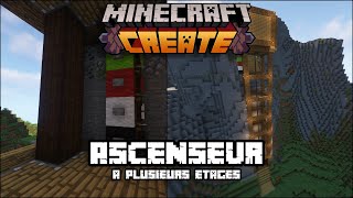 Minecraft Create FR  Ascenseur à plusieurs étages 7 [upl. by Laekim699]