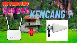 Usaha Wifi di Desa Pakai Modem Advan Start  Antena Log Periodik  Internet lancar [upl. by Stan]