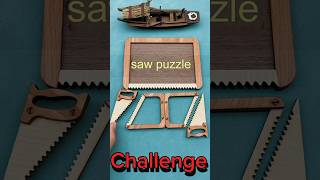 4 wooden Saw Fit in wood Tray Challenge Yourself with wood art Puzzle and Craft toy shorts puzzle [upl. by Enrobialc]