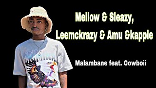 Mellow amp Sleazy Leemckrazy amp Amu ampkappie  Malambane feat Cowboii [upl. by Ettenoitna]