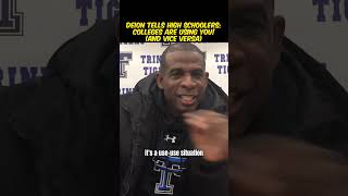 Colleges USE High Schoolers says Deion and vice versa [upl. by Egarton638]