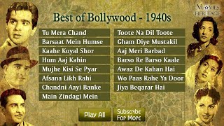 LIVE  Best Of Bollywood  1940  Old Hindi Songs  Jukebox [upl. by Schnurr531]