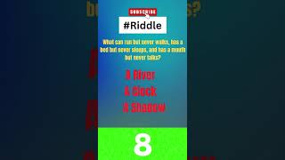 What Can Run but Never Walks Test Your Riddle Skills 🌊🧠 shorts riddles brainteasers [upl. by Nolyad691]