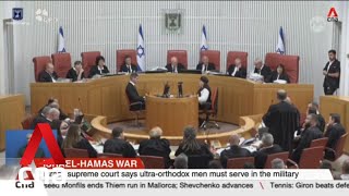 IsraelHamas war Israels Supreme Court says ultraOrthodox men must serve in the military [upl. by Arammahs592]