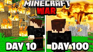 Surviving 100 Days in a Minecraft WAR heres what happened [upl. by Ltsyrk]