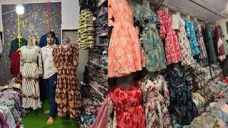 Bandra Ghas Bazar Wholesale Market in Mumbai Shahjahan Collection Kurti [upl. by Airdnalahs]