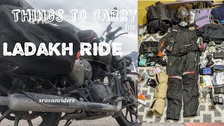 Things to carry for Ladakh Bike Ride lehladakh 2024 [upl. by Dahc]