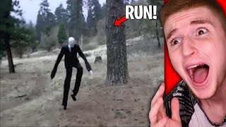 Slender Man SPOTTED IN REAL LIFE RUN [upl. by Geordie]