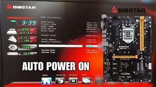 How To Auto Power On Biostar BTC 250 Motherboard In Bios [upl. by Dlnaod]