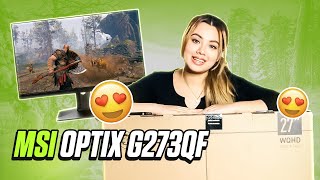 MSI OPTIX G273QF UNBOXING  THE BEST GAMING MONITOR  ❤ [upl. by Arekat]