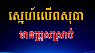 ស្នេហ៍លើពសុធាប្រុសស្រាប់  Sne Ler Postea  Karaoke Cover Version [upl. by Elleneg]