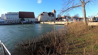 4K  Hochwasser am Alten Strom von Warnemünde  Januar 2019 [upl. by Acyre]