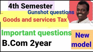 GST 4th semester model paperGST important questions [upl. by Wj]