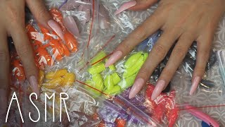 ASMR MEGA fake nails haul 🎧 soft spoken packaging sounds crinkles [upl. by Virginia450]