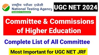 Important Committees and Commissions of Higher Education in India  UGC NET Higher Education [upl. by Yliram]