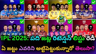 IPL Retention 2025 Who Retained Their Stars IPL 2024 Retention List Unlocked  iplretentionipl [upl. by Wiley509]