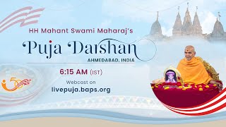 Mahant Swami Maharaj Morning Puja Darshan Ahmedabad India 17 Nov 2024 615 am [upl. by Cristal]