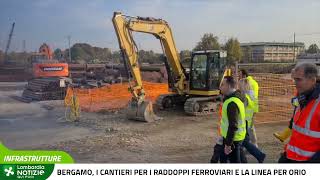 Bergamo cantieri per linea Ponte San Pietro e Aeroporto Orio [upl. by Roinuj271]