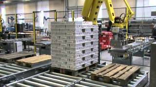 Fully automatic robot palletizing system [upl. by Andrey]