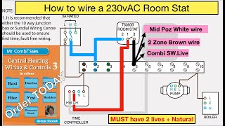 Test and wire a 230vAC Room stat [upl. by Mohkos]