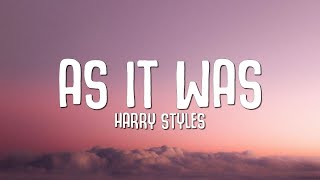 Harry Styles  As It Was Lyrics [upl. by Nicolais]