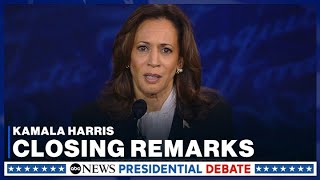 Kamala Harris closing remarks during ABC News presidential debate [upl. by Eindys]