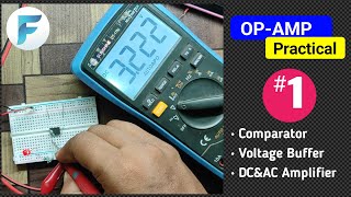 OPAMP Practical1Hindi LM358 ComparatorBufferAmplifier [upl. by Nirol]