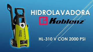 Hidrolavadora Koblenz HL310 V con 2000 PSI  Review Características y Uso [upl. by Pate]