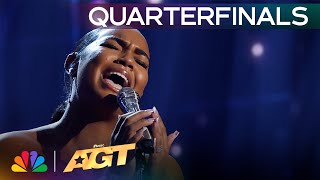 Brooke Bailey Sings A STUNNING Rendition Of quotDancing On My Ownquot By Robyn  Quarterfinals  AGT 2024 [upl. by Ailadgim]