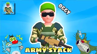 Oggy And Jack Playing Army Stack Game  With Bob And Shinchan  Oggy Game  Goku Gaming [upl. by Fronnia]