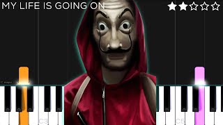 Cecilia Krull  My life is going on from “La casa de papel”  EASY Piano Tutorial [upl. by Uolyram]