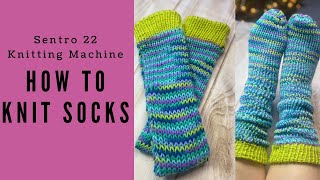 How to Knit Socks on the Sentro Knitting Machine  Easy for Beginners  Circular Knitting Machine [upl. by Llerruj]