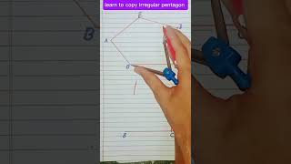 How to copy pentagon construction compass [upl. by Ayanej]
