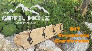 Treibholz Garderobe selber bauen  DIY Holz Wandhaken Ikea Hack [upl. by Eidoj]