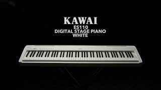 Kawai ES110 Digital Stage Piano White  Gear4music demo [upl. by Magbie]