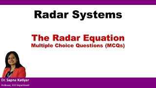 The Radar Equation  Multiple Choice Questions MCQs AKTU [upl. by Solram879]