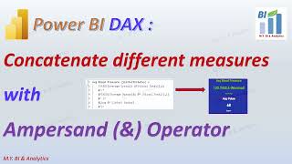 Power BI DAX A Joint Measure to concatenate different measures with ampersand amp Operator [upl. by Hestia539]