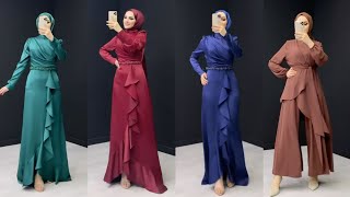 En Şık Tesettür Kombin Elbise Modelleri ✔️ Tesettür Elbise Modelleri  Hijab Dresses Collection [upl. by Arun]