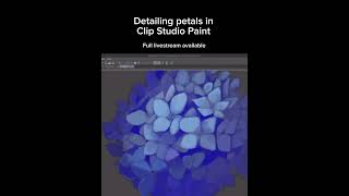 Detailing petals in Clip Studio Paint [upl. by Pippy]