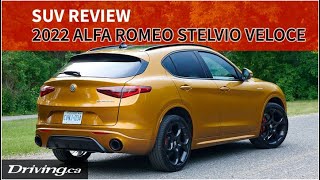 2022 Alfa Romeo Stelvio Veloce  SUV Review  Drivingca [upl. by Aleece]