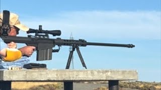 Barrett M82A1  firing a sighter shot to confirm my 1000 yard settings [upl. by Rma]