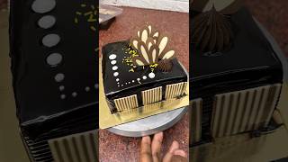 Square chocolate truffle cake decoration idea chocolatecake trufflecake cake shortsfeed shorts [upl. by Rivalee]