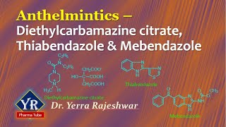 Anthelmintics  DEC Thiabendazole amp Mebendazole  Anthelmintic agents  Anthelmintic drugs [upl. by Anotyal]