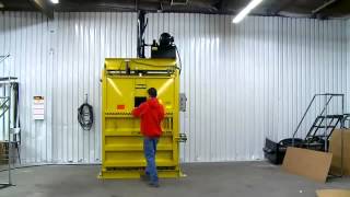 Vertical Baler for Recycling from Bay Area Trash Compactor [upl. by Ariaec]