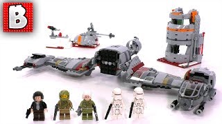 LEGO Star Wars Defense of Crait Set 75202 The Last Jedi  Unbox Build Time Lapse Review [upl. by Ialohcin761]